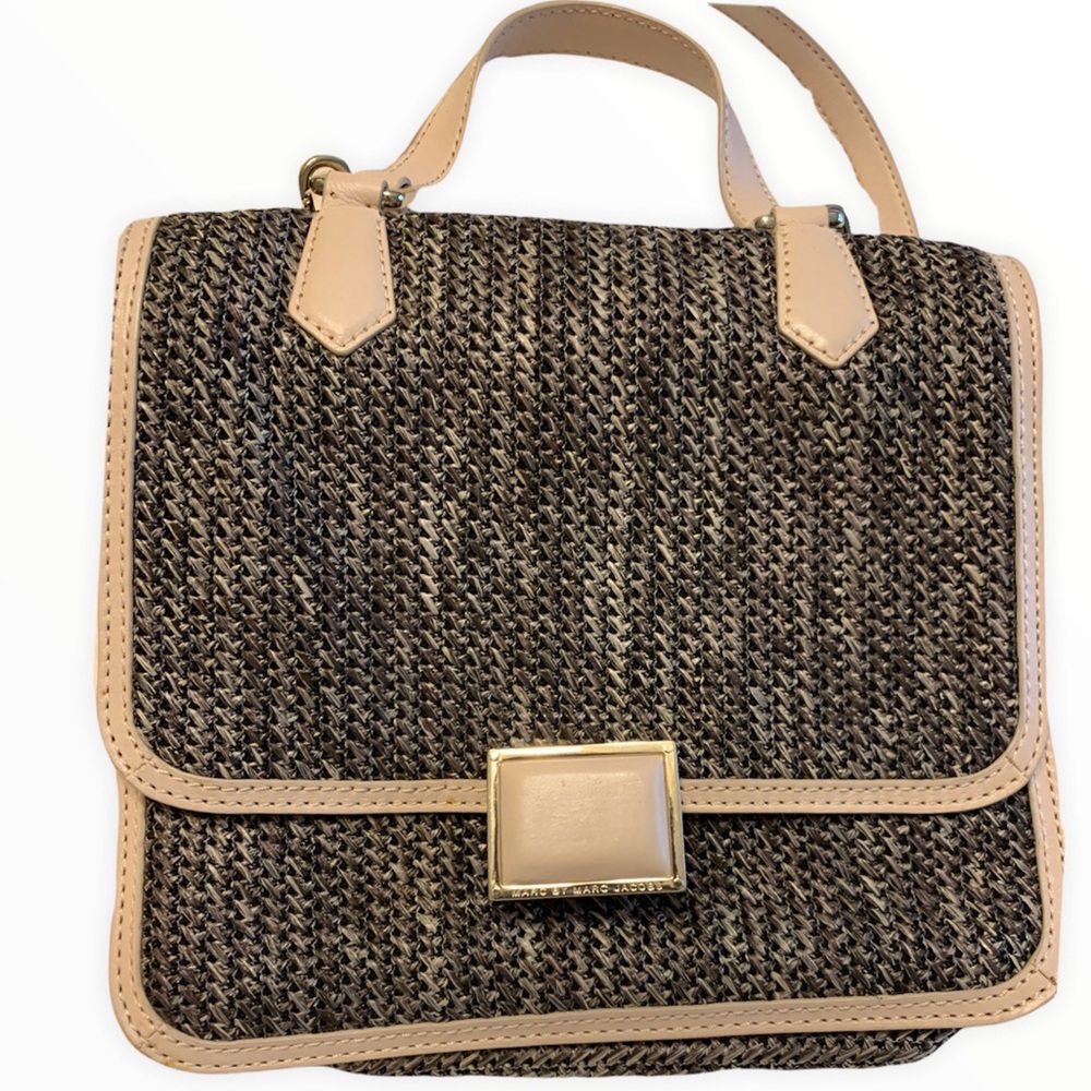 Marc by Marc Jacobs Natural Straw Gray Crossbody Bag